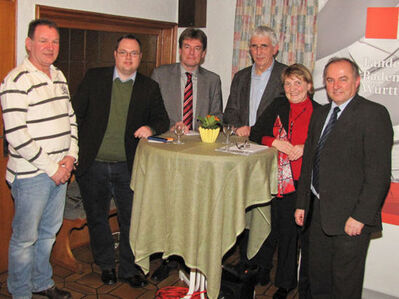  v.l.n.r. Hartmut Laser, Jürgen Graner, Mirko Geiger, Georg Nelius, Katja Mast, Josip Juratovic
