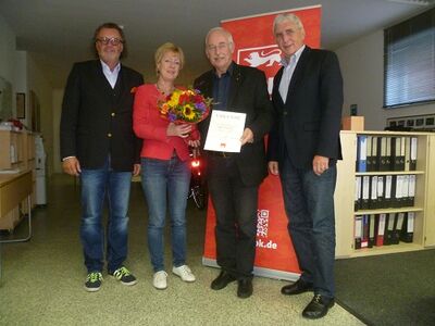 v.l.n.r. Thomas Anderer, Dr. Dorothee Schlegel, Wilfried Pape, Georg Nelius
